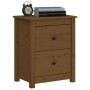 Bedside table solid honey brown pine wood 50x35x61.5 cm by vidaXL, Nightstands - Ref: Foro24-813685, Price: 51,53 €, Discount: %
