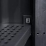 Armario de jardín con 3 estantes negro y gris by vidaXL, Lockers and storage cabinets - Ref: Foro24-43703, Price: 165,88 €, D...