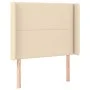 Boxspringbett-Matratze und LED-Leuchten, cremefarbener Stoff, 100 x 200 cm von , Betten und Lattenroste - Ref: Foro24-3138778...