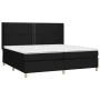 Box spring bed mattress and LED lights black fabric 200x200 cm by , Beds and slatted bases - Ref: Foro24-3138823, Price: 646,...