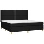 Cama box spring colchón y luces LED tela negro 200x200 cm de , Camas y somieres - Ref: Foro24-3138823, Precio: 647,85 €, Desc...