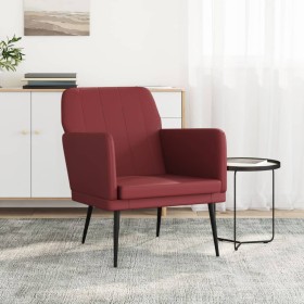 Sillón de cuero sintético rojo tinto 61x78x80 cm en Sillones | Comprar online en Foro24