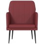 Sillón de cuero sintético rojo tinto 61x78x80 cm en Sillones | Comprar online en Foro24