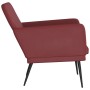 Sillón de cuero sintético rojo tinto 61x78x80 cm en Sillones | Comprar online en Foro24