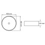 Lavabo redondo de cerámica negro 40x15 cm de vidaXL, Lavabos - Ref: Foro24-142737, Precio: 62,81 €, Descuento: %