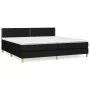 Box spring bed with black fabric mattress 200x200 cm by , Beds and slatted bases - Ref: Foro24-3140563, Price: 566,41 €, Disc...