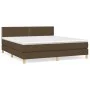 Box spring bed with dark brown fabric mattress 180x200 cm by , Beds and slatted bases - Ref: Foro24-3140556, Price: 514,40 €,...