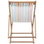 Folding beach chair fabric and multicolored wooden structure by vidaXL, Garden chairs - Ref: Foro24-44002, Price: 66,45 €, Di...