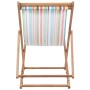 Silla de playa plegable tela y estructura de madera multicolor de vidaXL, Sillas de jardín - Ref: Foro24-44002, Precio: 55,96...