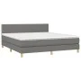 Box spring bed with dark gray fabric mattress 180x200 cm by , Beds and slatted bases - Ref: Foro24-3140554, Price: 568,88 €, ...