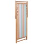 Silla de playa plegable tela y estructura de madera multicolor de vidaXL, Sillas de jardín - Ref: Foro24-44002, Precio: 55,96...