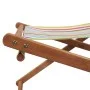 Folding beach chair fabric and multicolored wooden structure by vidaXL, Garden chairs - Ref: Foro24-44002, Price: 66,45 €, Di...
