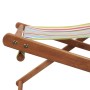 Silla de playa plegable tela y estructura de madera multicolor de vidaXL, Sillas de jardín - Ref: Foro24-44002, Precio: 55,96...