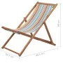 Folding beach chair fabric and multicolored wooden structure by vidaXL, Garden chairs - Ref: Foro24-44002, Price: 66,45 €, Di...