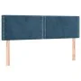 Box spring bed with dark blue velvet mattress 140x200 cm by , Beds and slatted bases - Ref: Foro24-3141249, Price: 414,72 €, ...