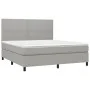 Boxspringbett mit hellgrauer Stoffmatratze 160x200 cm von , Betten und Lattenroste - Ref: Foro24-3141705, Preis: 523,68 €, Ra...