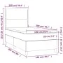 Box spring bed with black fabric mattress 100x200 cm by , Beds and slatted bases - Ref: Foro24-3141675, Price: 321,28 €, Disc...