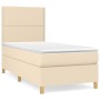 Box spring bed with cream fabric mattress 90x190 cm by , Beds and slatted bases - Ref: Foro24-3142222, Price: 338,15 €, Disco...