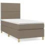 Box spring bed with taupe gray fabric mattress 90x200 cm by , Beds and slatted bases - Ref: Foro24-3142229, Price: 345,64 €, ...