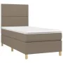 Box spring bed with taupe gray fabric mattress 90x200 cm by , Beds and slatted bases - Ref: Foro24-3142229, Price: 345,64 €, ...