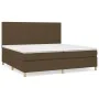 Box spring bed with dark brown fabric mattress 200x200 cm by , Beds and slatted bases - Ref: Foro24-3142524, Price: 646,49 €,...