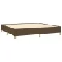 Box spring bed with dark brown fabric mattress 200x200 cm by , Beds and slatted bases - Ref: Foro24-3142524, Price: 646,49 €,...