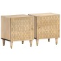 Mesitas de noche 2 uds madera maciza de mango 40x33x46 cm en Mesitas de noche | Comprar online en Foro24