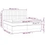 Box spring bed with dark brown fabric mattress 200x200 cm by , Beds and slatted bases - Ref: Foro24-3142524, Price: 646,49 €,...