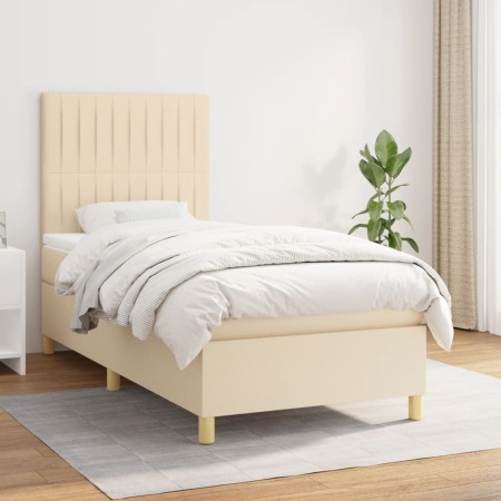 Boxspringbett mit cremefarbener Stoffmatratze 80x200 cm von , Betten und Lattenroste - Ref: Foro24-3142454, Preis: 330,15 €, ...