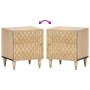 Mesitas de noche 2 uds madera maciza de mango 40x33x46 cm en Mesitas de noche | Comprar online en Foro24