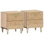 Mesitas de noche 2 uds madera maciza de mango 40x33x46 cm en Mesitas de noche | Comprar online en Foro24