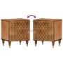 Mesitas de noche 2 uds madera maciza de mango 40x33x46 cm en Mesitas de noche | Comprar online en Foro24
