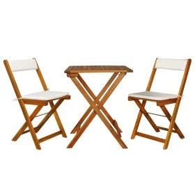 3-teiliger klappbarer Bistrotisch und Stühle mit Massivholzkissen von vidaXL, Gartensets - Ref: Foro24-44014, Preis: 154,31 €...