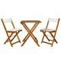 3-piece folding bistro table and chairs with solid wood cushions by vidaXL, Garden sets - Ref: Foro24-44014, Price: 154,31 €,...