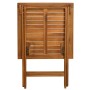 3-teiliger klappbarer Bistrotisch und Stühle mit Massivholzkissen von vidaXL, Gartensets - Ref: Foro24-44014, Preis: 159,55 €...