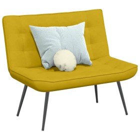 Banco de terciopelo amarillo 110x74x84 cm en Bancos | Comprar online en Foro24