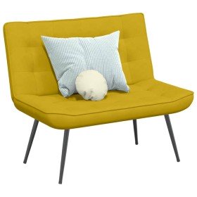 Banco de terciopelo amarillo 110x74x84 cm en Bancos | Comprar online en Foro24