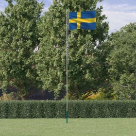 Mástil y bandera de Suecia aluminio 6,23 m