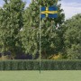 Aluminiummast und Flagge Schwedens 6,23 m von , Fahnen und Windsäcke - Ref: Foro24-3147112, Preis: 73,85 €, Rabatt: %