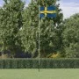 Aluminum flag and pole of Sweden 6.23 m by , Flags and windsocks - Ref: Foro24-3147112, Price: 72,38 €, Discount: %
