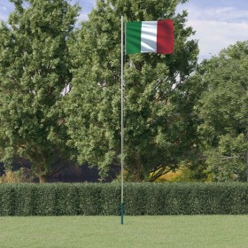 Mástil y bandera de Italia aluminio 6,23 m