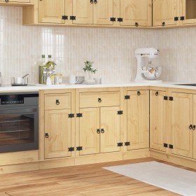 Armario con cajón Miel 60 x 46 x 81,5 cm Madera de pino macizo en Armarios de cocina | Comprar online en Foro24