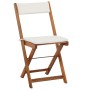 3-teiliger klappbarer Bistrotisch und Stühle mit Massivholzkissen von vidaXL, Gartensets - Ref: Foro24-44014, Preis: 159,55 €...