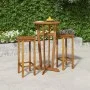Gartentisch und Hochhocker 3 Stück aus massivem Akazienholz von , Gartensets - Ref: Foro24-3154384, Preis: 160,48 €, Rabatt: %
