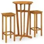Gartentisch und Hochhocker 3 Stück aus massivem Akazienholz von , Gartensets - Ref: Foro24-3154384, Preis: 160,48 €, Rabatt: %