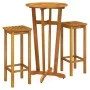 Gartentisch und Hochhocker 3 Stück aus massivem Akazienholz von , Gartensets - Ref: Foro24-3154384, Preis: 160,48 €, Rabatt: %