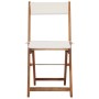 3-teiliger klappbarer Bistrotisch und Stühle mit Massivholzkissen von vidaXL, Gartensets - Ref: Foro24-44014, Preis: 159,55 €...