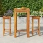 Gartentisch und Hochhocker 3 Stück aus massivem Akazienholz von , Gartensets - Ref: Foro24-3154386, Preis: 197,97 €, Rabatt: %