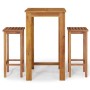Gartentisch und Hochhocker 3 Stück aus massivem Akazienholz von , Gartensets - Ref: Foro24-3154386, Preis: 219,26 €, Rabatt: %