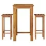 Gartentisch und Hochhocker 3 Stück aus massivem Akazienholz von , Gartensets - Ref: Foro24-3154386, Preis: 197,97 €, Rabatt: %